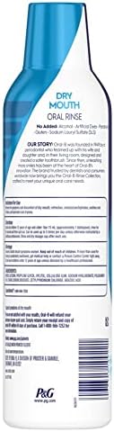 Oral-B Dry Mouth Oral Rinse Mouthwash, Moisturizing Mint, 16 Fl Oz