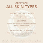 Dionis Goat Milk Skincare Creamy Coconut & Oat 8.5oz Hydrating Body Lotion and 3.3oz Hand & Body Moisturizing Travel Size Cream Bundle, Natural Ingredients, Made in the USA, Cruelty Free, Paraben Free