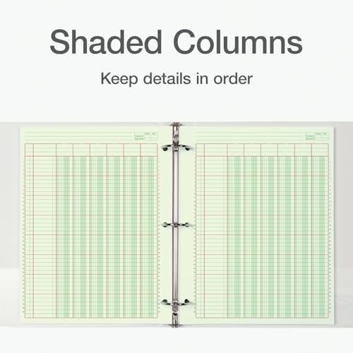 Adams Analysis Pad, 8 1/2" x 11", 100 Pages (50 Sheets), 6 Columns, Green