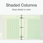 Adams Analysis Pad, 8 1/2" x 11", 100 Pages (50 Sheets), 6 Columns, Green