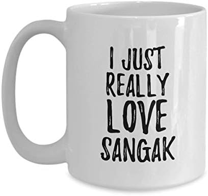 Sangak Mug Funny Food Lover Gift Addict I Just Really Love Coffee Tea Cup Large 15 oz