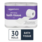 Amazon Basics Soft and Strong 2-Ply Toilet Paper, 30 Ultra Rolls = 120 Regular Rolls, Unscented, 340 Sheets, FSC Certified