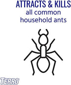 TERRO T334SR Indoor Multi-Surface Liquid Ant Bait and Ant Killer - 8 Discreet Bait Stations - Kills Common Household Ants