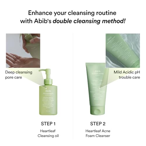 Abib Pore Cleansing Oil Heartleaf Oil-Wash 7.10 fl oz / 210ml I Gentle Cleansing Oil for Sensitive Skin, Mild Cleanser, Blackheads, Pore Care, Double Cleansing, Korean Skincare