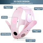 JUSRON V Line Face Tape Face Strap, Soft Silicone Chin Strap for Women and Men 23-27 Inches (Pink)