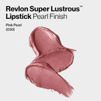 Revlon Super Lustrous Lipstick with Vitamin E and Avocado Oil, Pearl Lipstick in Nude, 030 Pink Pearl, 0.15 oz