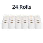 AmazonCommercial 2-Ply Ultra Plus Individually Wrapped Toilet Paper, White, Septic Safe, Compatible with Standard Dispensers, 400 Sheets per Roll (24 Rolls), 4.1 x 3.6 Sheet