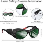 mozeeda Red Light Therapy Glasses, Eyes Protection Tanning Goggles for IPL Laser Safety, 190nm-450&560-2000nm Protective Laser Glasses for Cosmetology Operators