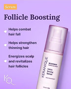 Keranique Volumizing Set for Thinning Hair in Women - Thickening Shampoo, Conditioner, Follicle Booster Serum, Volumizing Spray with Keratin for Fine Texture Boost and Repair