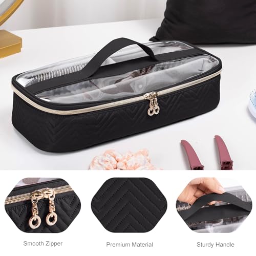 Hair Tools Travel Case with Black Hair Dryer Bag, Hair Tools Travel Carrying Case for Shark FlexStyle/SmoothStyle - Hair Dryer Case Flat Curling Iron Travel Organizer