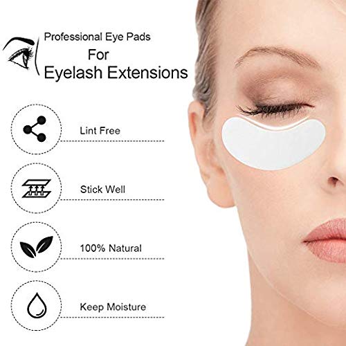 Ocim 100 Pairs Gel Pads Lash Extensions,Eye Lash Pads Hydrogel Patches for Eyelash Extension,Pink