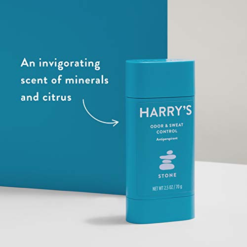 Harry's Mens Deodorant Antiperspirant, Odor & Sweat Control Antiperspirant for Men - Stone Scent, 3 Count