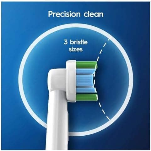 Oral-B Precision Clean Electric Toothbrush Head with CleanMaximiser Technology, Excess Plaque Remover, Pack of 12 Toothbrush Heads, Suitable for Mailbox, White