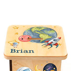 Wooden Piggy Bank for Kids and Adults, Personalized Gift Handmade in USA by BloomOwl, Custom Piggy Bank, Personalized Banks for Kids, Gifts for Baby Boys and Girls (Astronaut)