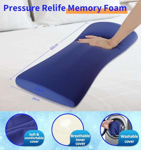 Futon Mattresses Lumbar Support Pillow for Bed Relief Back Pain: Lower Back Pillow for Sleeping - Memory Foam Waist Pillow - Bolster Pillow for Side, Back&Stomach Sleepers - Bed Rest Pillow