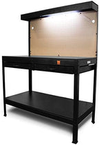 WEN WB4723T 48-Inch Workbench with Power Outlets and Light, Black