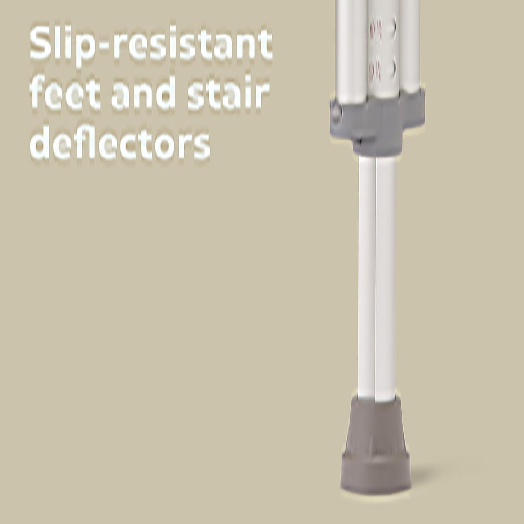 Medline Youth Aluminum Guardian Crutches for Kids, Adults & Seniors 4’6”–5’2”Tall, Walking Aid for Reliable Balance, Comfortably Holds Up to 300 lbs.