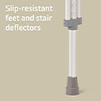 Medline Youth Aluminum Guardian Crutches for Kids, Adults & Seniors 4’6”–5’2”Tall, Walking Aid for Reliable Balance, Comfortably Holds Up to 300 lbs.