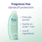 Head & Shoulders BARE Dandruff Shampoo Twin Pack, Fragrance-Free, Sensitive Scalp Care, Sulfate-Free, Silicone-Free, Dye-Free, Eco-Friendly Bottles, Safe for All Hair Types, 13.5 Fl Oz Each (Set of 2)