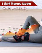 Red Light Therapy for Knee Brace, Vibration Knee Massager, 660nm&850nm, Red Light Heated Device for Knee/Elbow/Shoulder