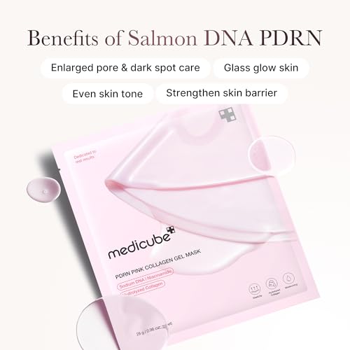 medicube Salmon DNA PDRN Pink Trio Set: Salmon DNA PDRN Pink Peptide Serum and Salmon DNA PDRN Pink CICA Soothing Toner and Salmon DNA PDRN pink collagen jelly gel mask (4ea)