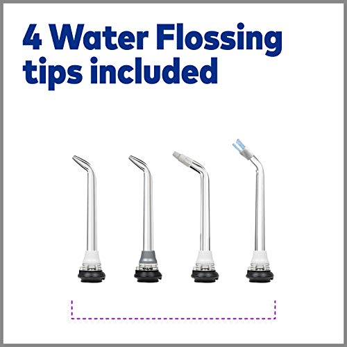 Waterpik Whitening Professional Water Flosser, Electric Power With 10 Settings, 30 Whitening Tablets, Whitens Teeth Gently, White WF-05