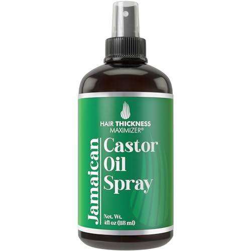 Jamaican Black Castor Oil Spray For Hair Growth. With Marula, Jojoba. Vegan, Leave In Conditioner Serum For Women, Men. Thickening, Moisturizing, Strengthening Scalp Treatment For Dry, Weak Hair