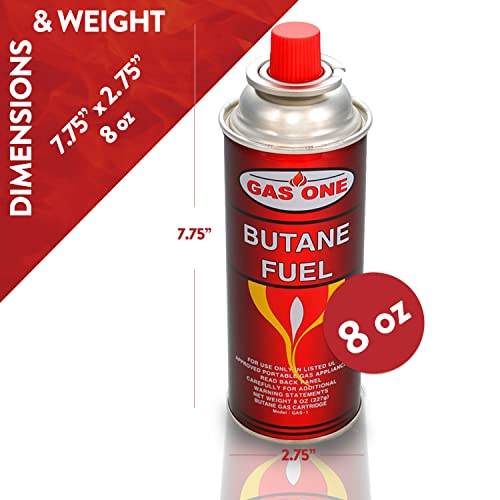 GasOne Butane Fuel Canister (12 Pack)