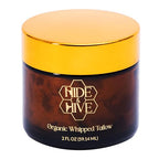 Hide & Hive Organic Whipped Tallow Balm – Grass-Fed and Handcrafted Skincare for Sensitive Skin, Face, Lips, and Body – 6 Organic Ingredients, Chemical-Free, Fragrance-Free Deep Hydration – 2oz