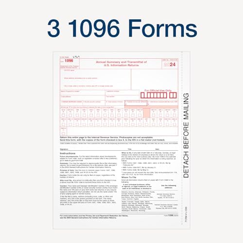 Adams 2024 1099 NEC Kit for 30 Recipients, 3 Part Laser 1099 Forms, 6 1096 Forms, Self Seal Envelopes & Access to Adams Tax Forms Helper (1009313)