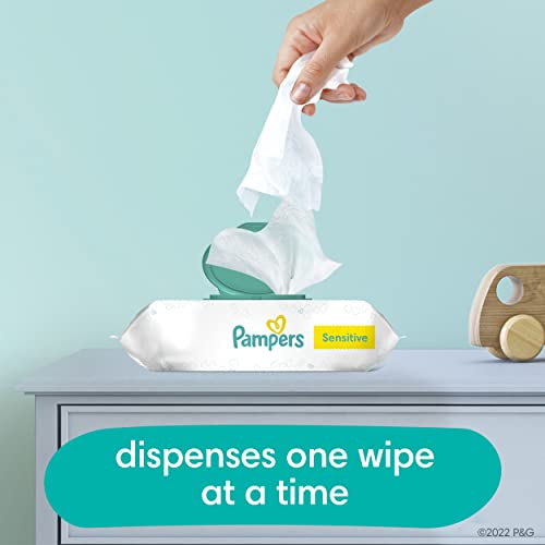 Pampers Baby Wipes Sensitive Perfume Free 1X Pop-Top Pack 56 Count