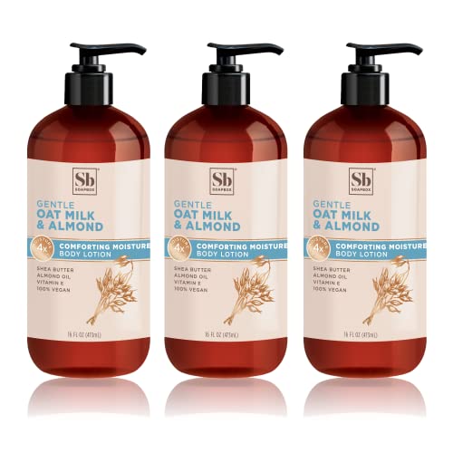 Soapbox Oat Milk & Chai Moisturizing Body Lotion with Shea Butter & Almond Oil | Paraben Free, Cruelty Free, Vegan, Made in the USA (16oz, 3 Pack)