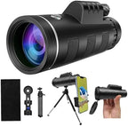 Monocular Telescope for Adults,12x50 HD Large Vision Monoculars with Smartphone Adapter Tripod,High Powered Monocular for Bird Watching Hunting Hiking Camping Wildlife,BAK4 Prism FMC Lens,Waterproof