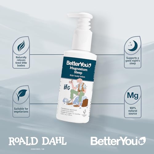 BetterYou Magnesium Sleep Body Lotion - Relaxing Kids Body Lotion - Magnesium Cream WIth Lavender And Chamomile - For Children One And Up - 4.56 oz