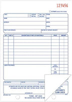 Adams Repair Order Book, Carbonless, 2-Part, White/White, 5-9/16 x 8-7/16 Inches, 50 Sets (D5084)