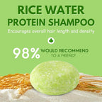 Muun Ginger Rosemary & Rice Water Shampoo Bar Pack 3 - Hair Growth, Thickening, Strengthening, Anti Hair Loss, Volumize & pH Balanced - Sulfate & Silicone Free For All Hair Type