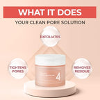 numbuzin No.4 Toner Pads | Pore Zero Peeled Egg Toner Pad | Gentle Exfoliator, PHA, LHA, Makeup Skin Prep, Panthenol | Korean Skincare for Face | 70 Pads/6.42 fl. oz.