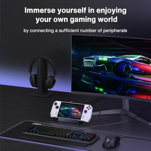 iVANKY 8-in-1 Docking Station 4K@144Hz for ASUS ROG Ally X/Valve Steam Deck OLED/Lenovo Legion Go S/MSI Claw, ROG Alloy/Stream Deck Dock Hub, HDMI 2.1, 1Gbps Ethernet, 3*USB-A 3.0, 100W USB-C Charge