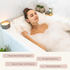 Full Body Bath Pillow for Bathtub - Bath Cushion for Tub and Bathtub Backrest - Bath Essential for Women. Our Bath Tub Pillow Full Body is an Ideal Bathtub Accessory for Relaxing Bath Gifts for Women