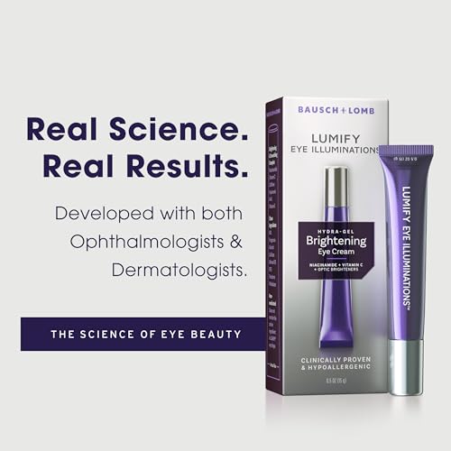 LUMIFY Eye Illuminations Hydra-Gel Brightening Eye Cream, Smoother Looking Skin with Subtle Glow, Contains Vitamin C, Caffeine, Niacinamide & Hyaluronic Acid, Clinically Proven & Hypoallergenic, 15 g
