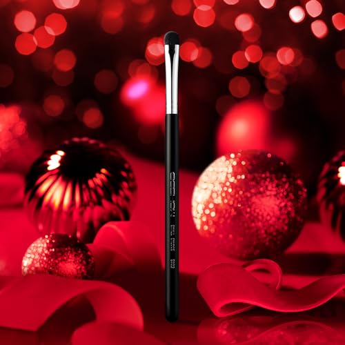 Curved Smudge Eyeshadow Brush, EIGSHOW Small Round Top Blending Eye Shadow with Synthetic Bristles for Smokey Cat Eye Makeup (E832)