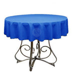 KS Linens Round 72-Inch Polyester Tablecloth - Available in Over 45 Colors, Ideal for Restaurants and Versatile Event Overlays Choose from Classic White, Elegant Black, and More! (Royal Blue)