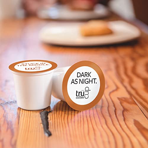 trücup Low Acid Coffee - French Roast - 48 Count Single Serve Coffee Pods- Smooth- Can Be Gentle on the Stomach (French, 48)