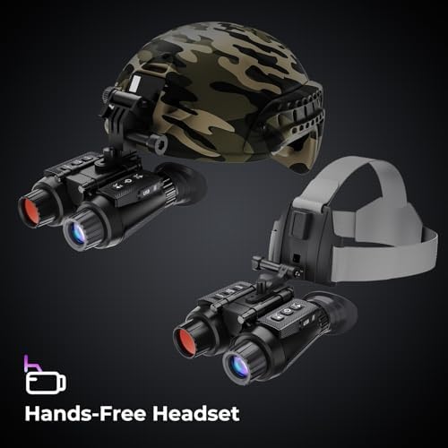 GOYOJO 4K Head-Mounted Night Vision Goggles & Binoculars for Adults – Infrared NVG with Manual Focus & 8X Digital Zoom for Hunting, Camping, and Outdoor Surveillance