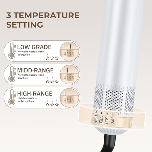 5 in 1 Blow Dryer Brush, Upgrade Hair Dryer Brush Air Curler Air Curling Wrap Styler, Detachable Hot Air Brush Negative Ion Curling Brush Iron, Hair Styling Tools for Drying Curling Straightening
