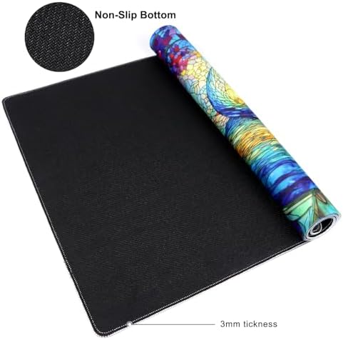 MTG Playmat, TCG Card Game Playmat, Stitched Edge, Non-Slip Rubber Bottom - 24 x 14 inch - Island