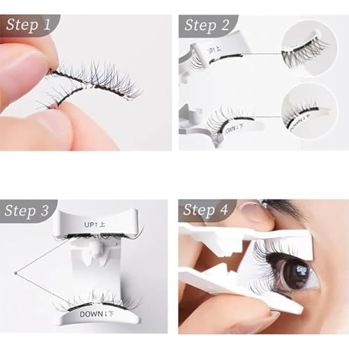 Ginani Lashes, Ginani Magnetic Lashes, Magnetic Eyelashes, Magnetic Lashes with Applicator, Reusable Magnetic Eyelashes, Magnetic Eyelashes Natural Look (Bushy)