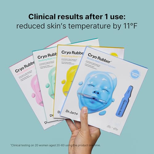 Dr.Jart+ Cryo Rubber Soothing Face Mask | Hydrates and Reduces Redness | Korean Skin Care, 1 Pack