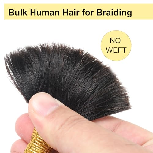 Human Braiding Hair for Boho Braids 100% Human Hair Braiding Hair 100g With 2 Human Hair Bundles For Braiding No Weft Human Braiding Hair for Boho Micro Box Braids