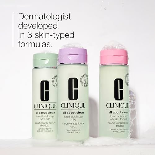 Clinique 3-Step All About Clean Liquid Facial Cleanser Soap For Oily Skin Types